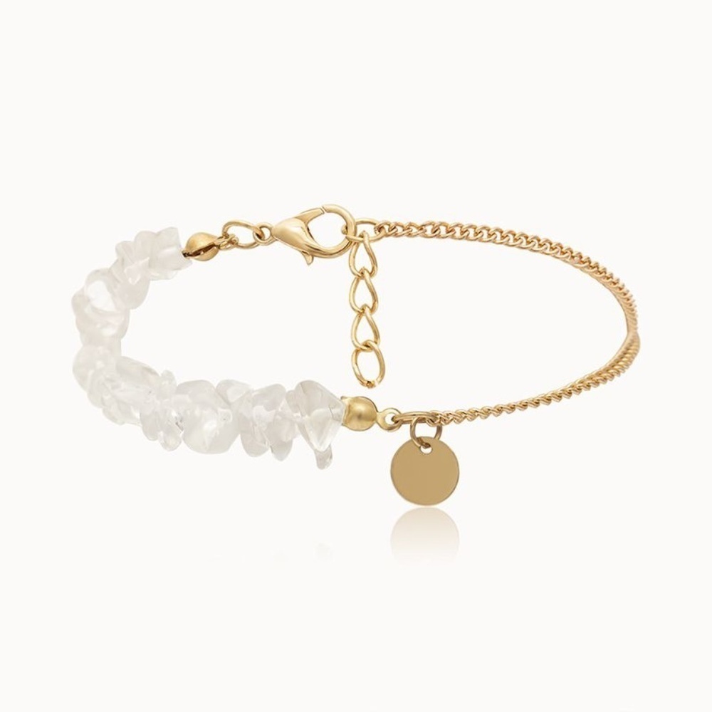 *DORINDA* Gold x Clear Stone Fashion Bracelet